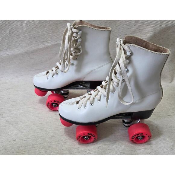 Vintage Roller derby U-965 Roller Star Skates - White Leather Size 6 - Picture 3 of 8